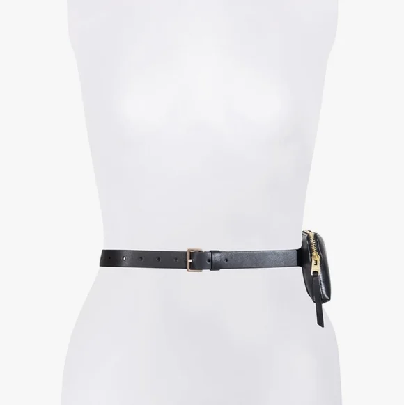 AllSaints Zip leather belt bag NWOT S/M - Picture 4 of 5